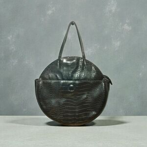 XIIX Black Croc-Embossed Women's Bag